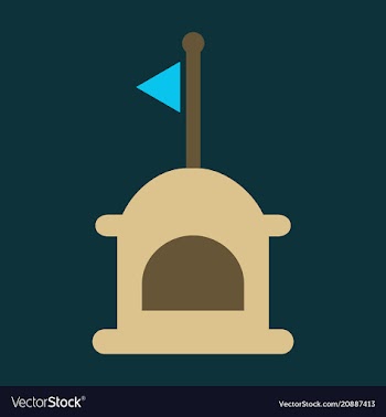 Realistic lighthouse building isolated on vector image