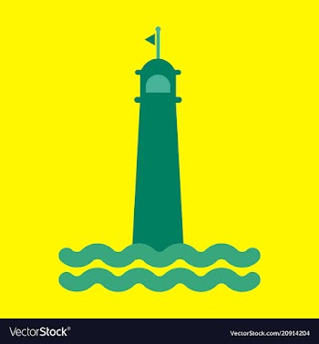 Realistic lighthouse building isolated on vector image
