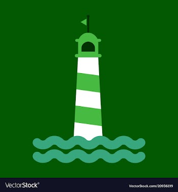 Realistic lighthouse building isolated on vector image