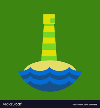 Realistic lighthouse building isolated on vector image