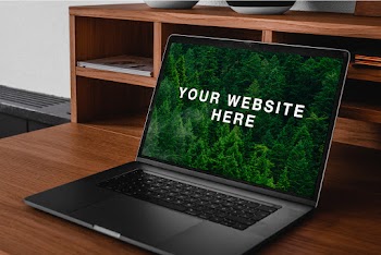 Realistic MacBook Pro Mockup your website here 