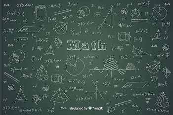 Realistic math chalkboard background Free Vector