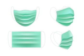 Realistic medical mask collection Free Vector