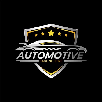 Realistic metallic car logo Free Vector