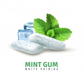 Realistic mint gum Free Vector