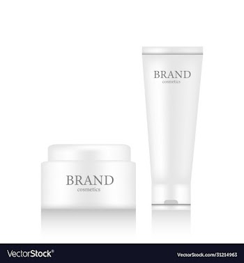 realistic mockup brand cosmetics advertizing