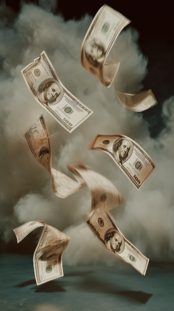 Realistic Money Falling from the Sky