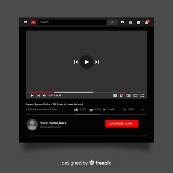 Realistic multimedia player template Free Vector