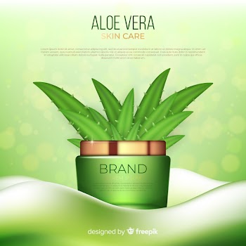 Realistic natural cosmetic ad poster Free Vector