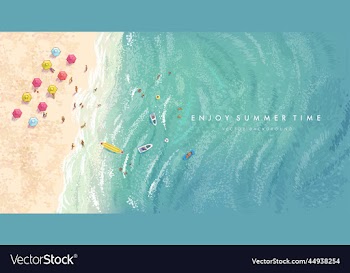 realistic of sandy summer beach