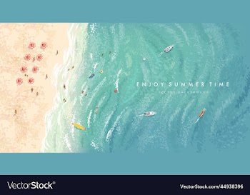 realistic of sandy summer beach