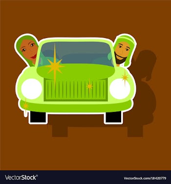 Realistic paper sticker on background arabic vector image