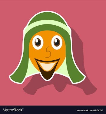 Realistic paper sticker on theme arabic business vector image