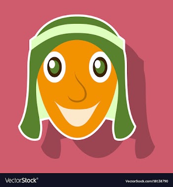 Realistic paper sticker on theme arabic business vector image