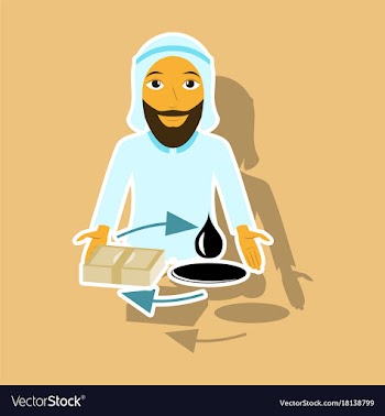 Realistic paper sticker on theme arabic business vector image