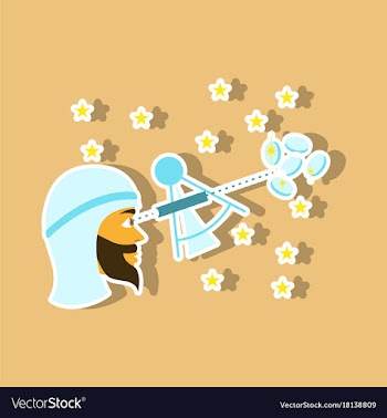 Realistic paper sticker on theme arabic business vector image