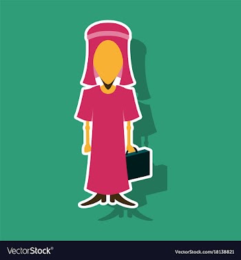 Realistic paper sticker on theme arabic business vector image