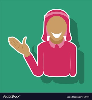 Realistic paper sticker on theme arabic business vector image