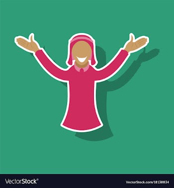 Realistic paper sticker on theme arabic business vector image