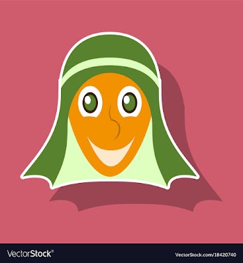 Realistic paper sticker on theme arabic business vector image