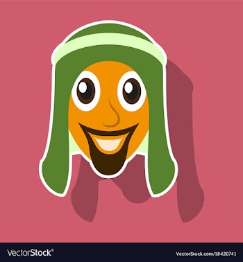 Realistic paper sticker on theme arabic business vector image