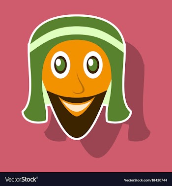 Realistic paper sticker on theme arabic business vector image