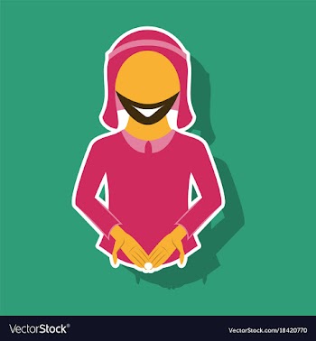 Realistic paper sticker on theme arabic business vector image