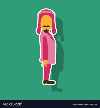 Realistic paper sticker on theme arabic business vector image