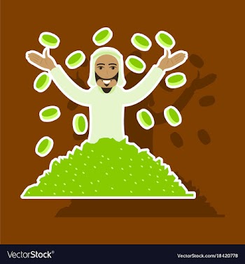 Realistic paper sticker on theme arabic business vector image
