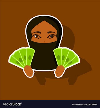 Realistic paper sticker on theme arabic business vector image