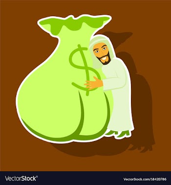 Realistic paper sticker on theme arabic business vector image