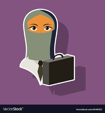 Realistic paper sticker on theme arabic business vector image