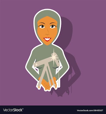 Realistic paper sticker on theme arabic business vector image