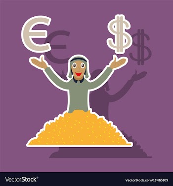 Realistic paper sticker on theme arabic business vector image