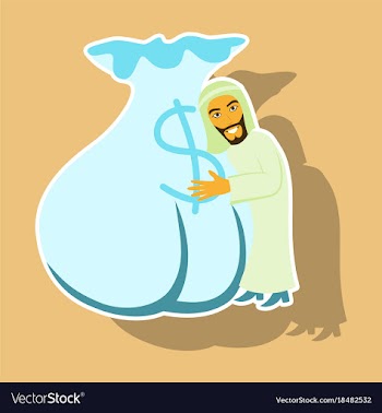 Realistic paper sticker on theme arabic business vector image