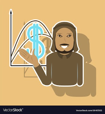 Realistic paper sticker on theme arabic business vector image