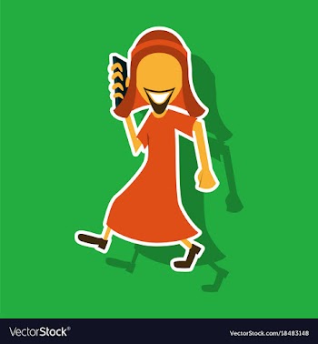 Realistic paper sticker on theme arabic business vector image