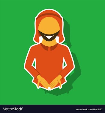 Realistic paper sticker on theme arabic business vector image