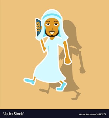 Realistic paper sticker on theme arabic business vector image