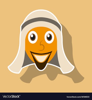 Realistic paper sticker on theme arabic business vector image