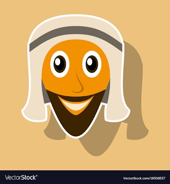 Realistic paper sticker on theme arabic business vector image