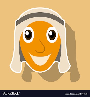 Realistic paper sticker on theme arabic business vector image