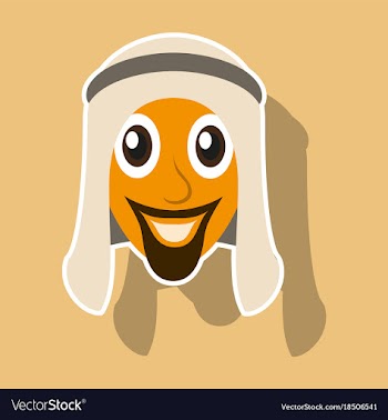 Realistic paper sticker on theme arabic business vector image