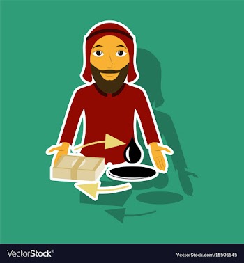Realistic paper sticker on theme arabic business vector image