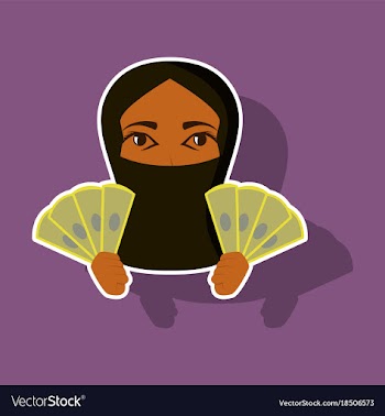 Realistic paper sticker on theme arabic business vector image