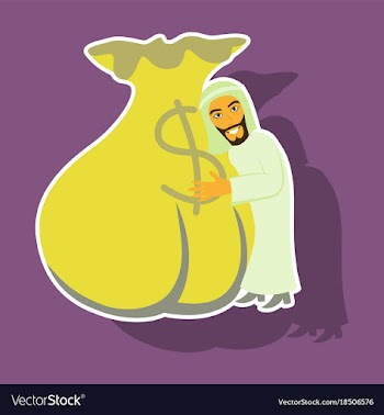 Realistic paper sticker on theme arabic business vector image