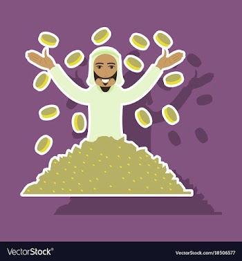Realistic paper sticker on theme arabic business vector image
