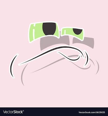 Realistic paper sticker on theme cartoon face vector image