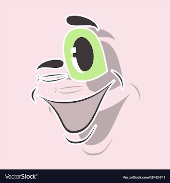 Realistic paper sticker on theme cartoon face vector image