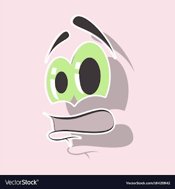 Realistic paper sticker on theme cartoon face vector image